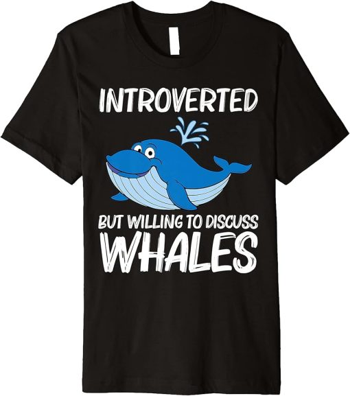 Funny Whale Art For Men Women Orca Narwhal Blue Whales Premium T-Shirt